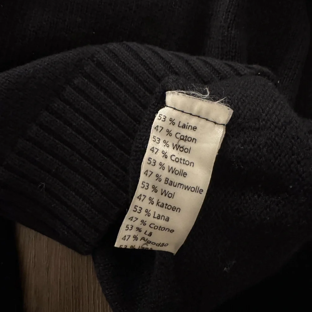 Lacoste Black Crewneck Sweater with White Logo - Picture 6 of 6